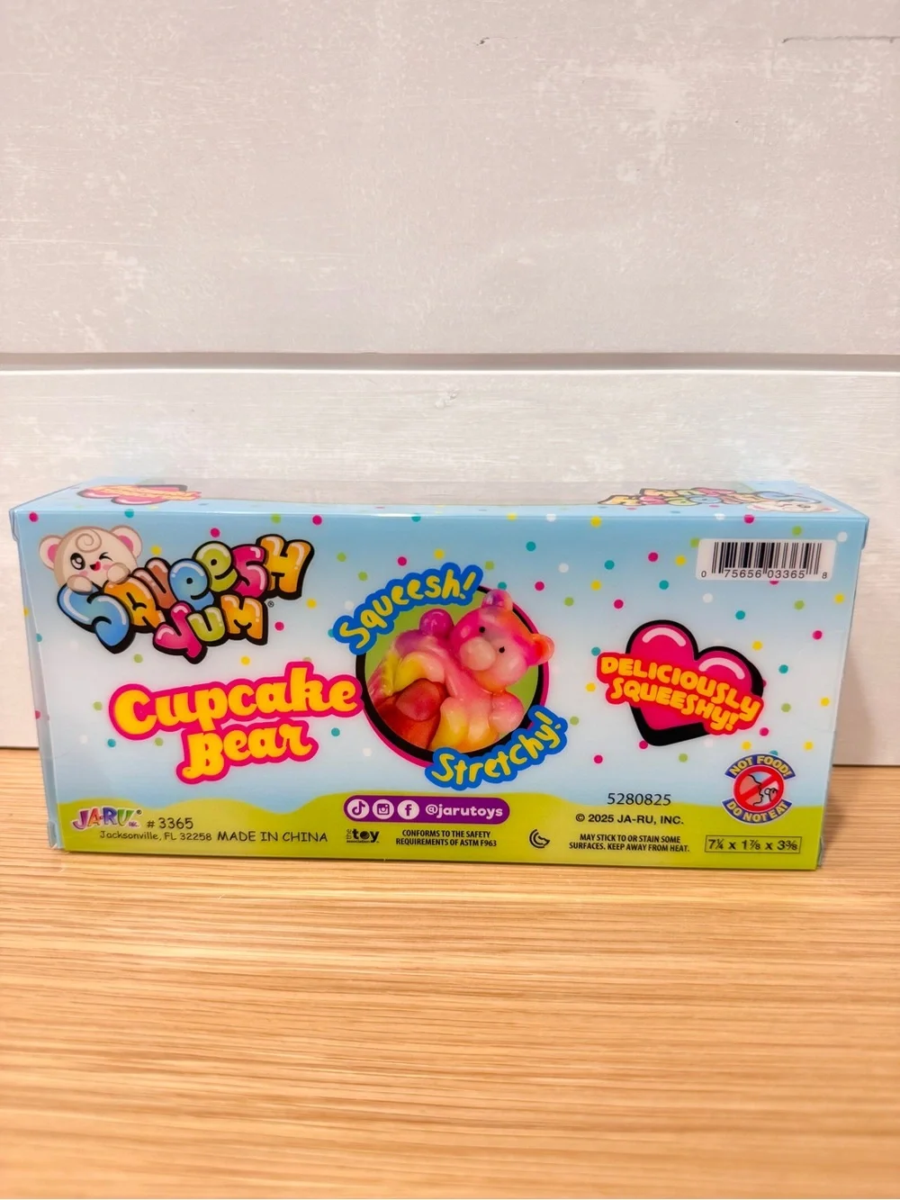 Rainbow tie dye squishy cupcake bears